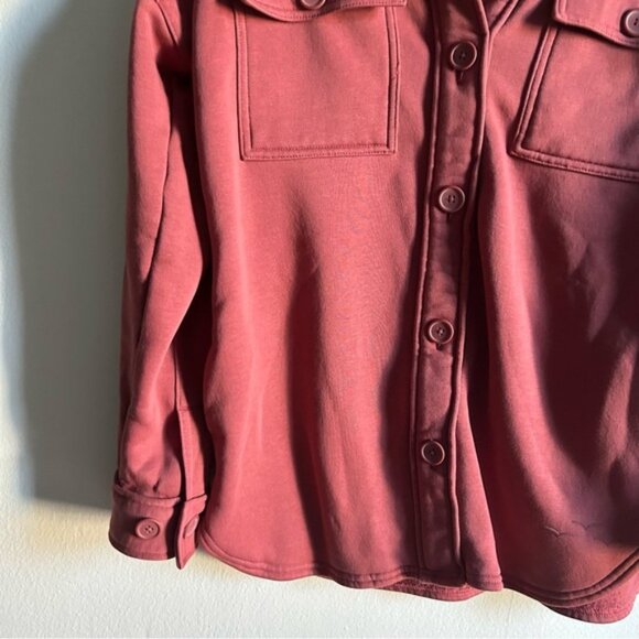 Lazy Pants Sz M Raspberry Shacket - Picture 5 of 10